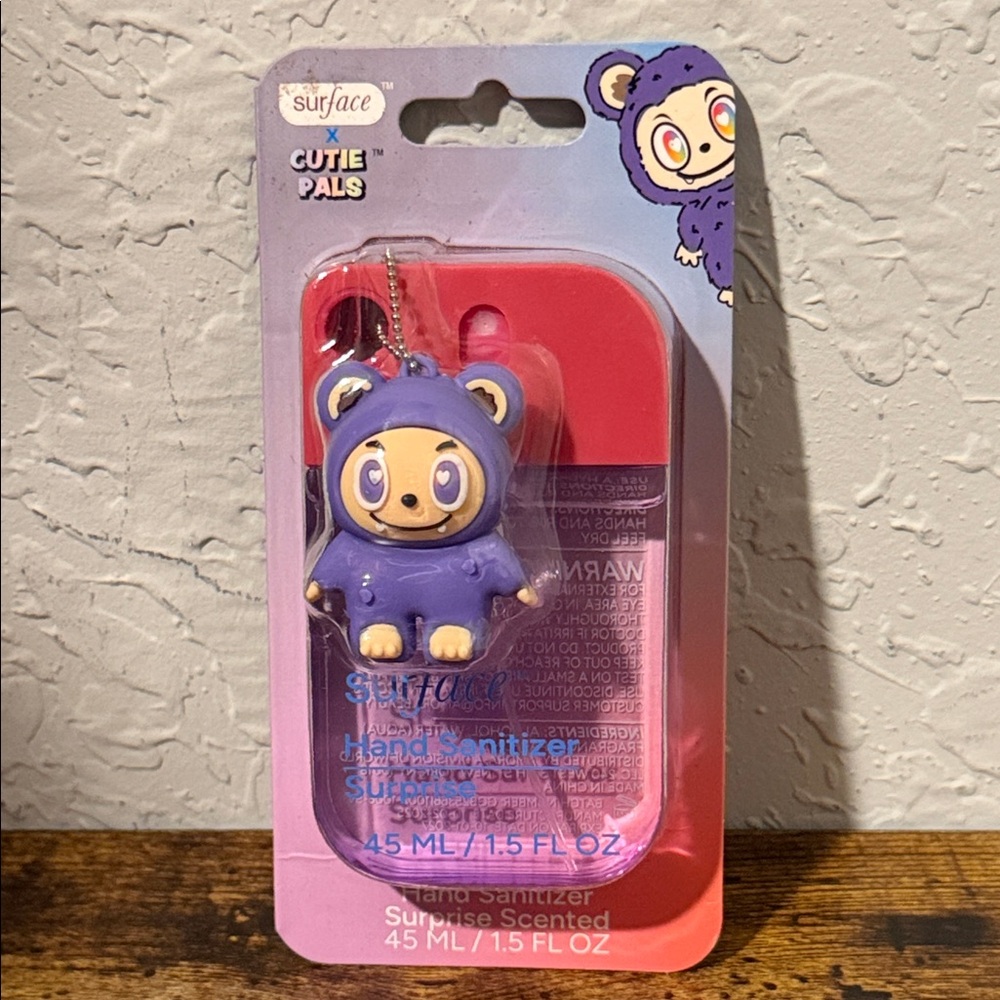Surface Cutie Pals Hand Sanitizer with Purple Bear Holder